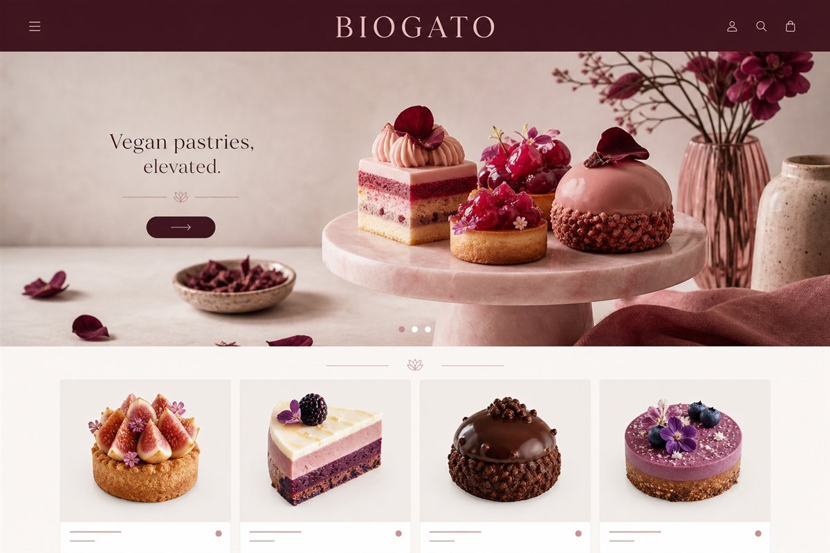 Aperçu du concept de site e-commerce Biogato